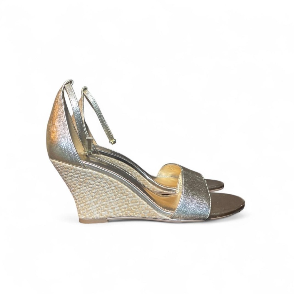 Lilly Pulitzer Gold Metallic Bridgette Wedge Sandals Size 9 | SummerNeutral Glam
